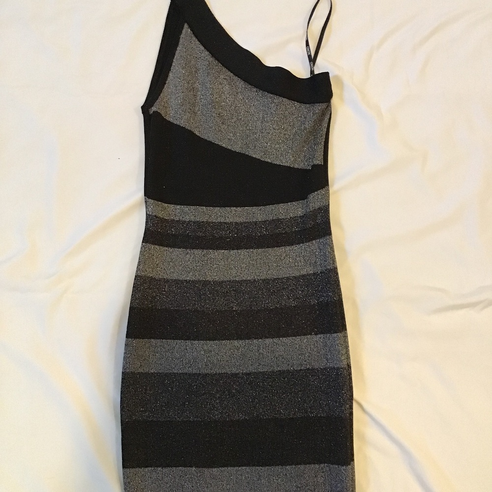 Black and silver shimmery dress